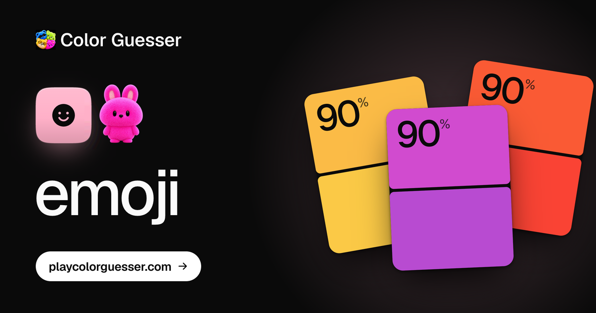 Adivinhe a cor dos emoji · quiz de cores · Color Guesser